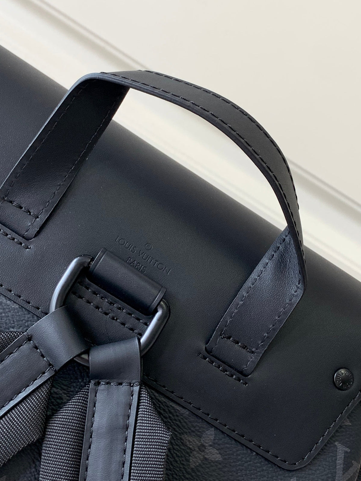 Louis Vuitton Trio Backpack Monogram Eclipse Canvas Black Leather