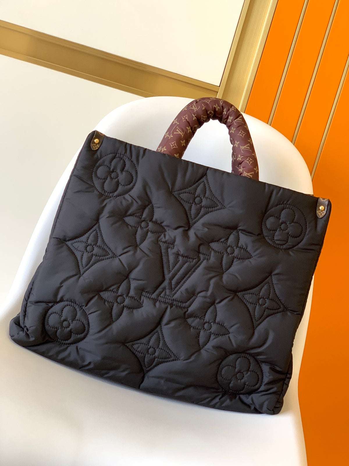 Louis Vuitton OnTheGo GM Pillow Tote Bag - Black Monogram ECONYL