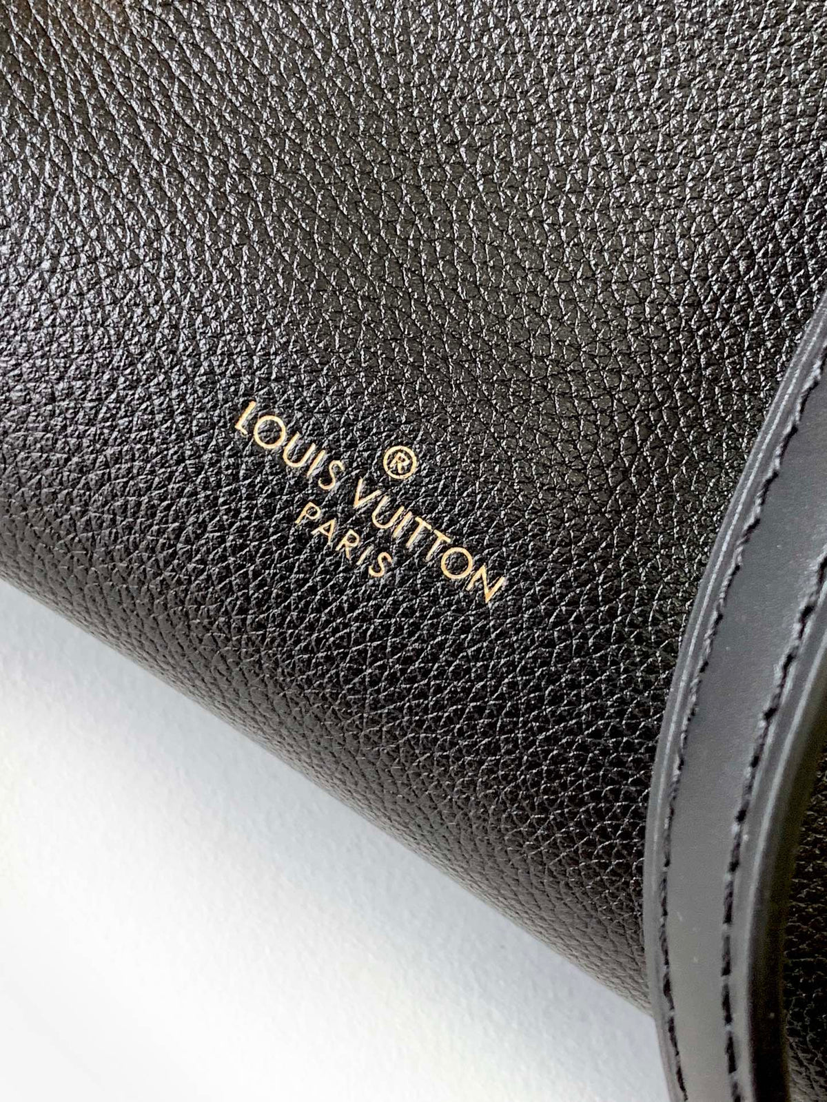 Louis Vuitton Side Trunk MM Handbag - Black Grained Leather with Gold-Tone Hardware