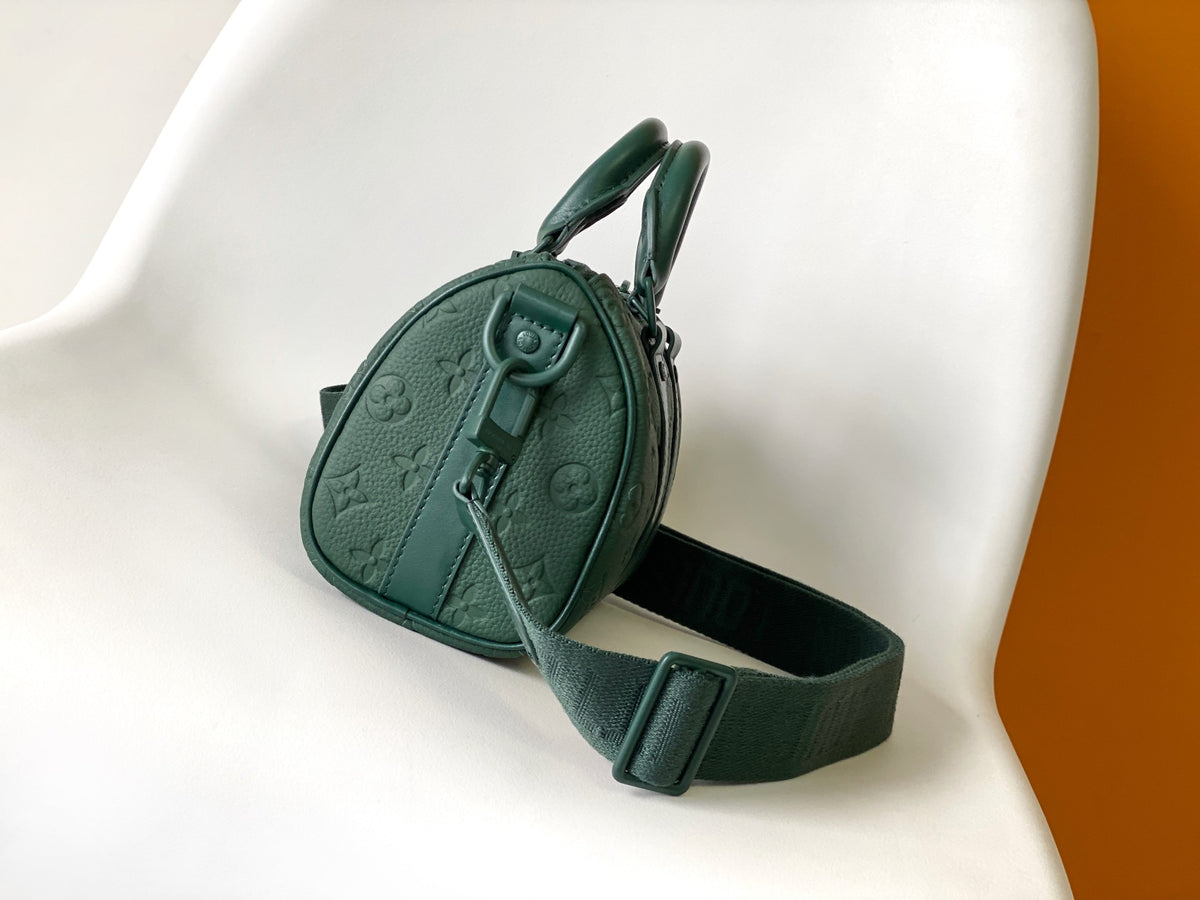 Louis Vuitton Monogram Taurillon Leather Keepall XS - Dark Green