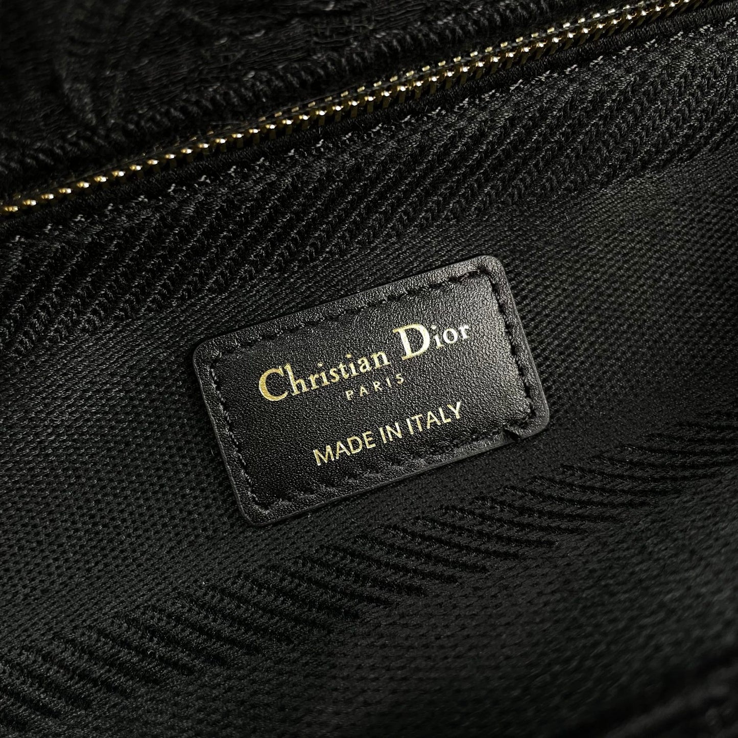 Dior Elegant Black Floral Butterfly Embroidered Top Handle Handbag