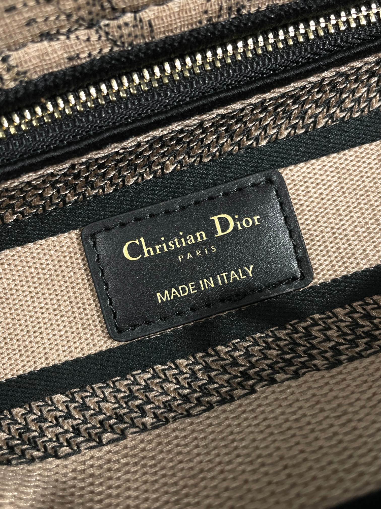 Dior Embroidered Canvas Handbag with Astrological Sun Pattern