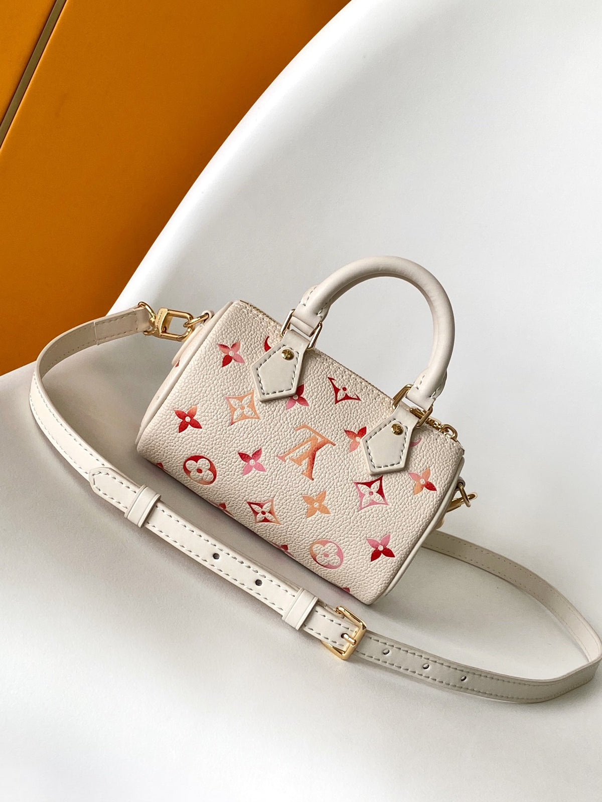 Louis Vuitton Nano Speedy Handbag - Pink Gradient Monogram Empreinte Leather