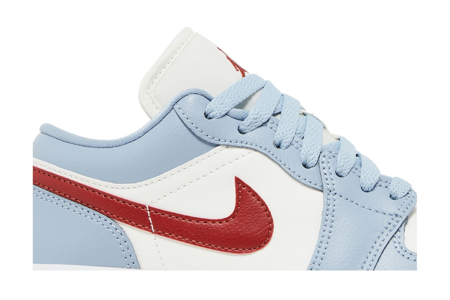 ( Women ) Air Jordan 1 Low Blue Whisper Dune Red DC0774-164