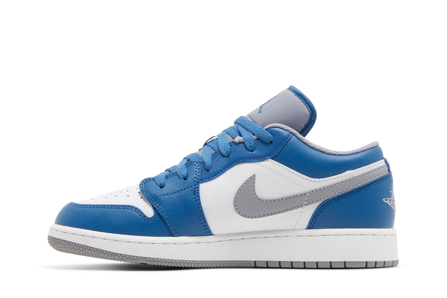 ( Grade School ) Air Jordan 1 Low 'True Blue Cement' 553560-412