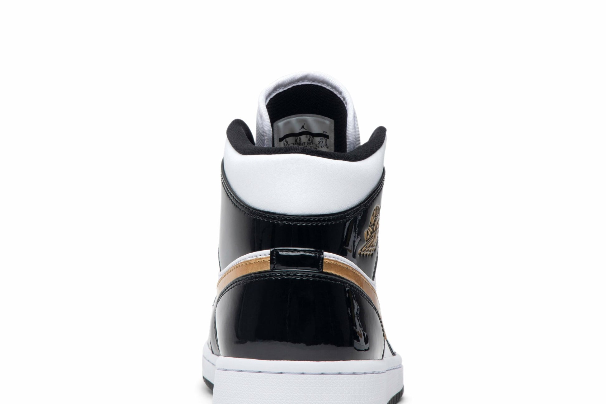 Air Jordan 1 Mid Patent Black Gold 852542-007