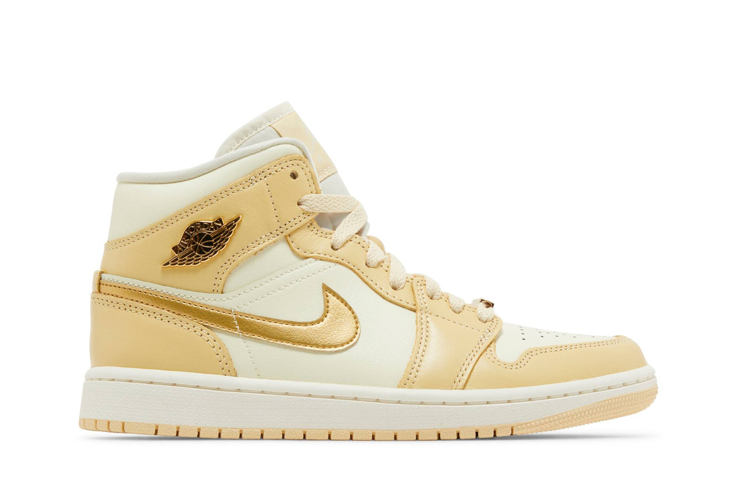 ( Women ) Air Jordan 1 Mid 'Pale Vanilla Gold' FB9892-200