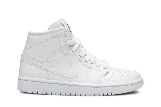 ( Women ) Air Jordan 1 Mid 'White Snakeskin' BQ6472-110