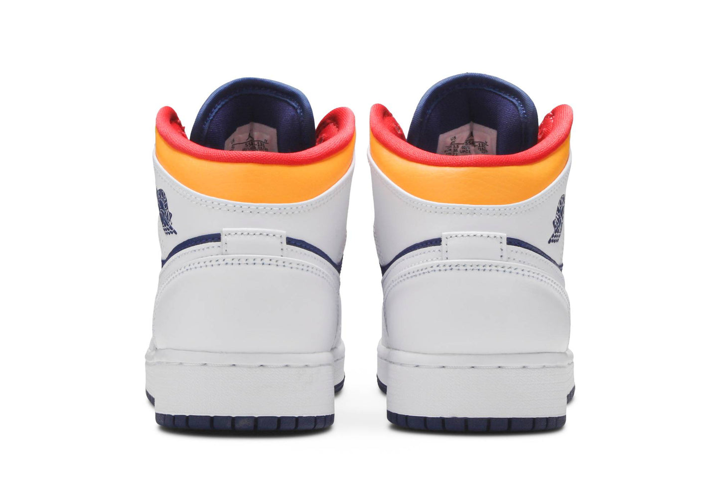( Grade School ) Air Jordan 1 Mid 'White Deep Royal Blue' 554725-131
