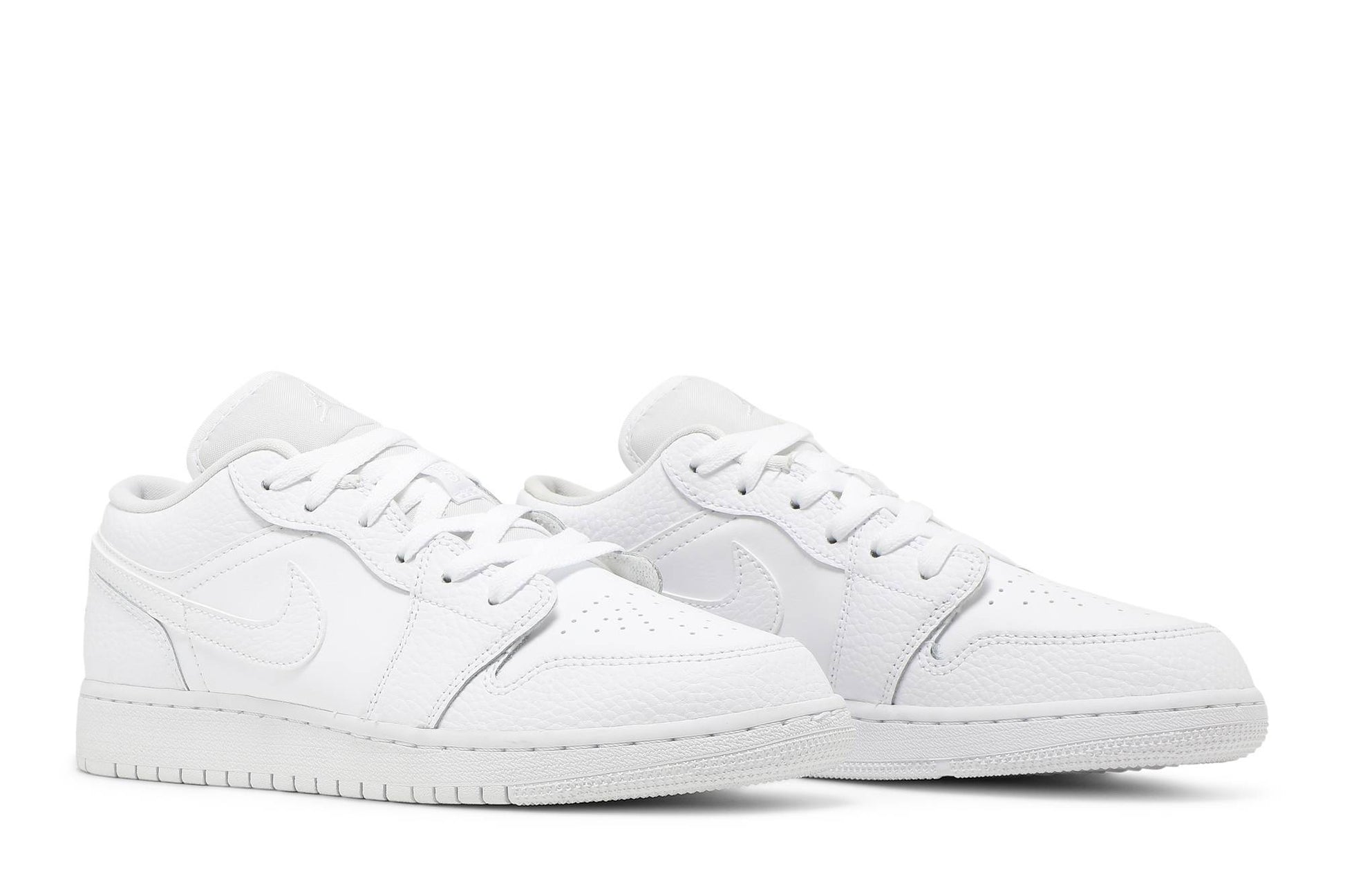 ( Grade School ) Air Jordan 1 Low Triple White 553560-130