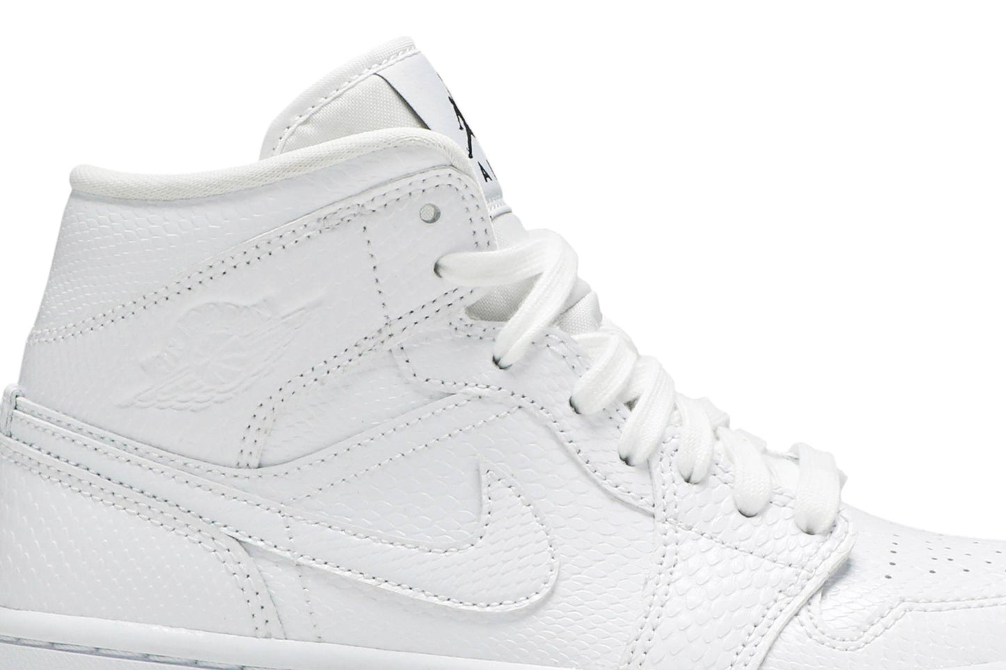 ( Women ) Air Jordan 1 Mid 'White Snakeskin' BQ6472-110