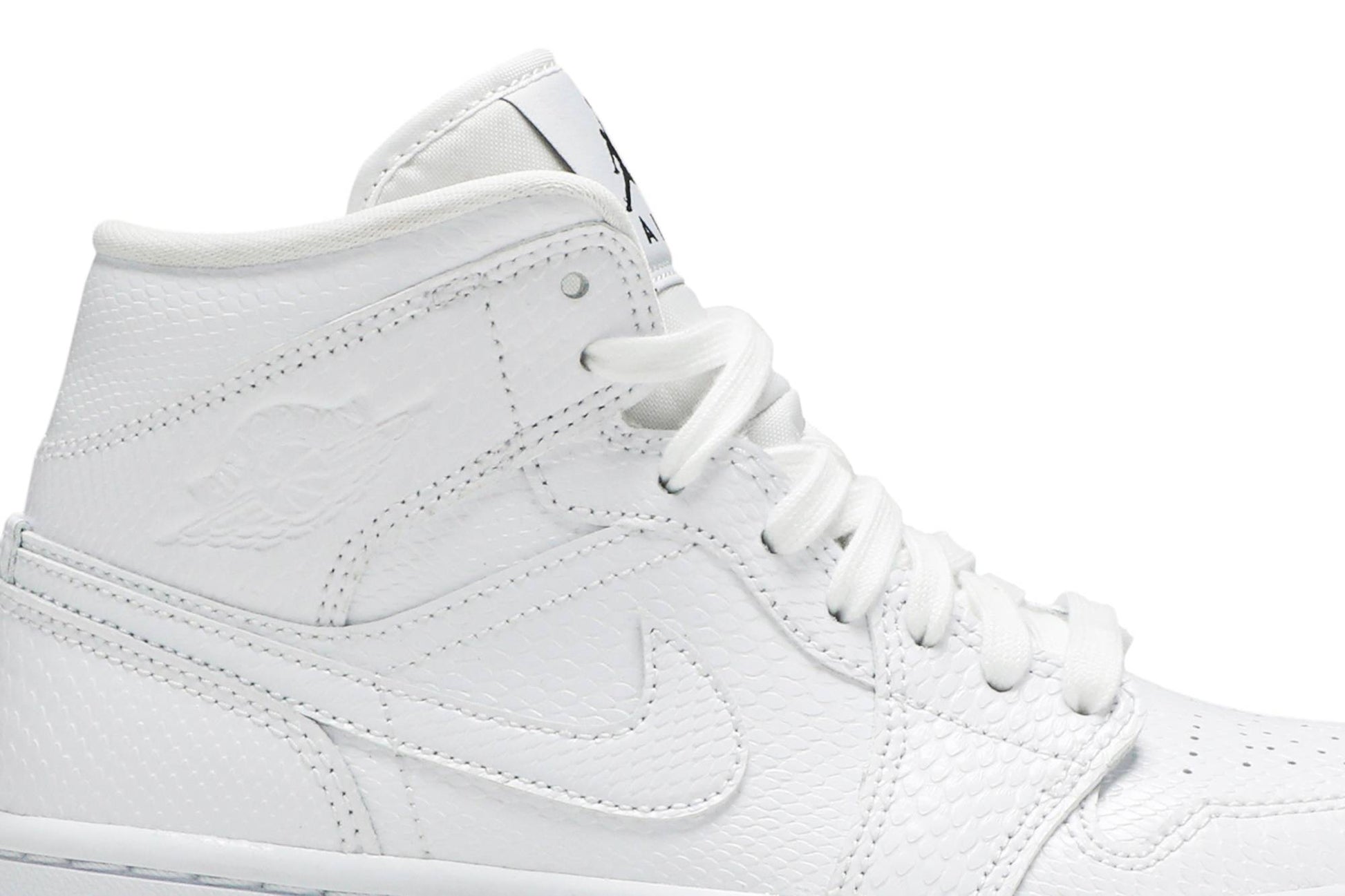 ( Women ) Air Jordan 1 Mid 'White Snakeskin' BQ6472-110