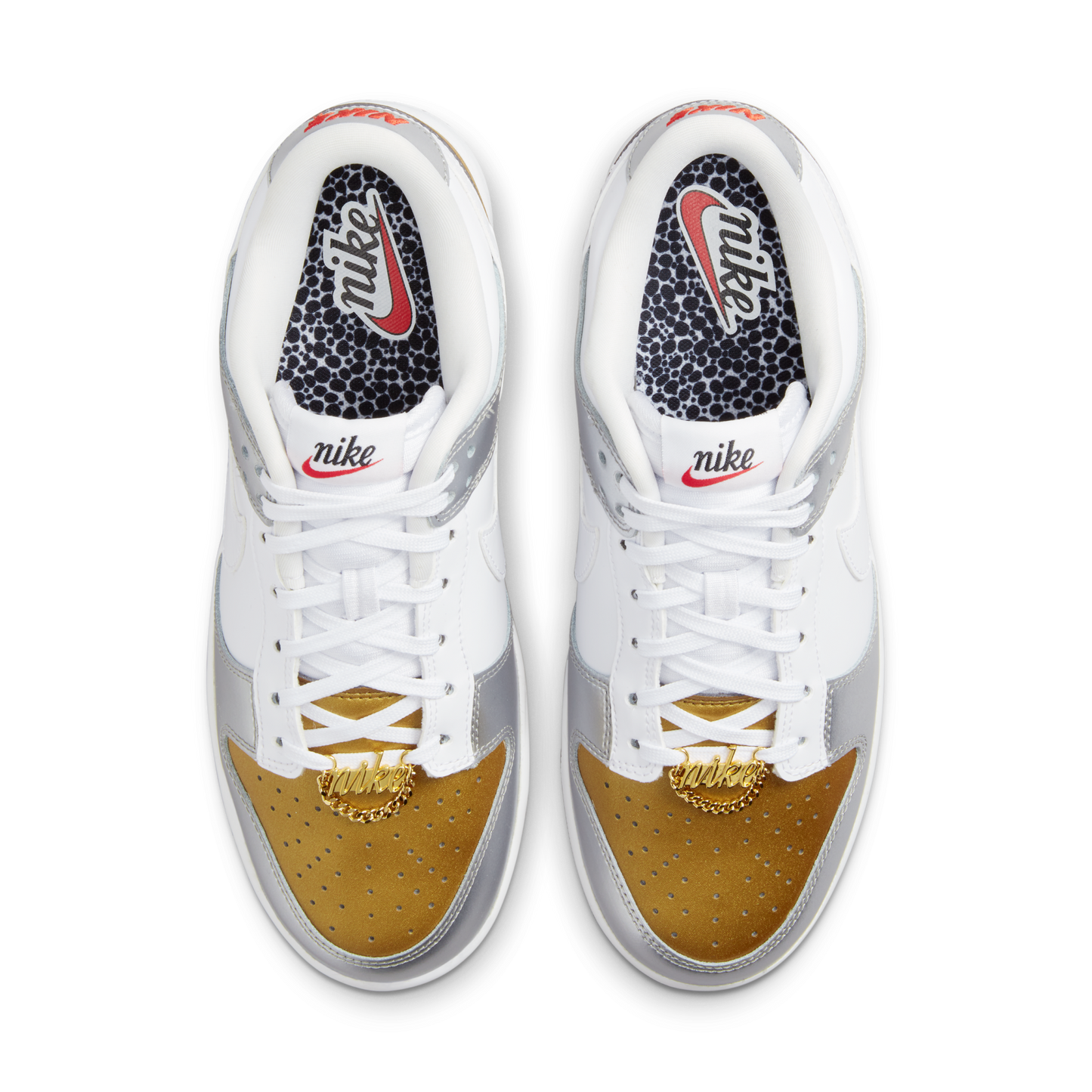 ( Women ) Nike Dunk Low SE 'White Metallic Gold Silver' DH4403-700