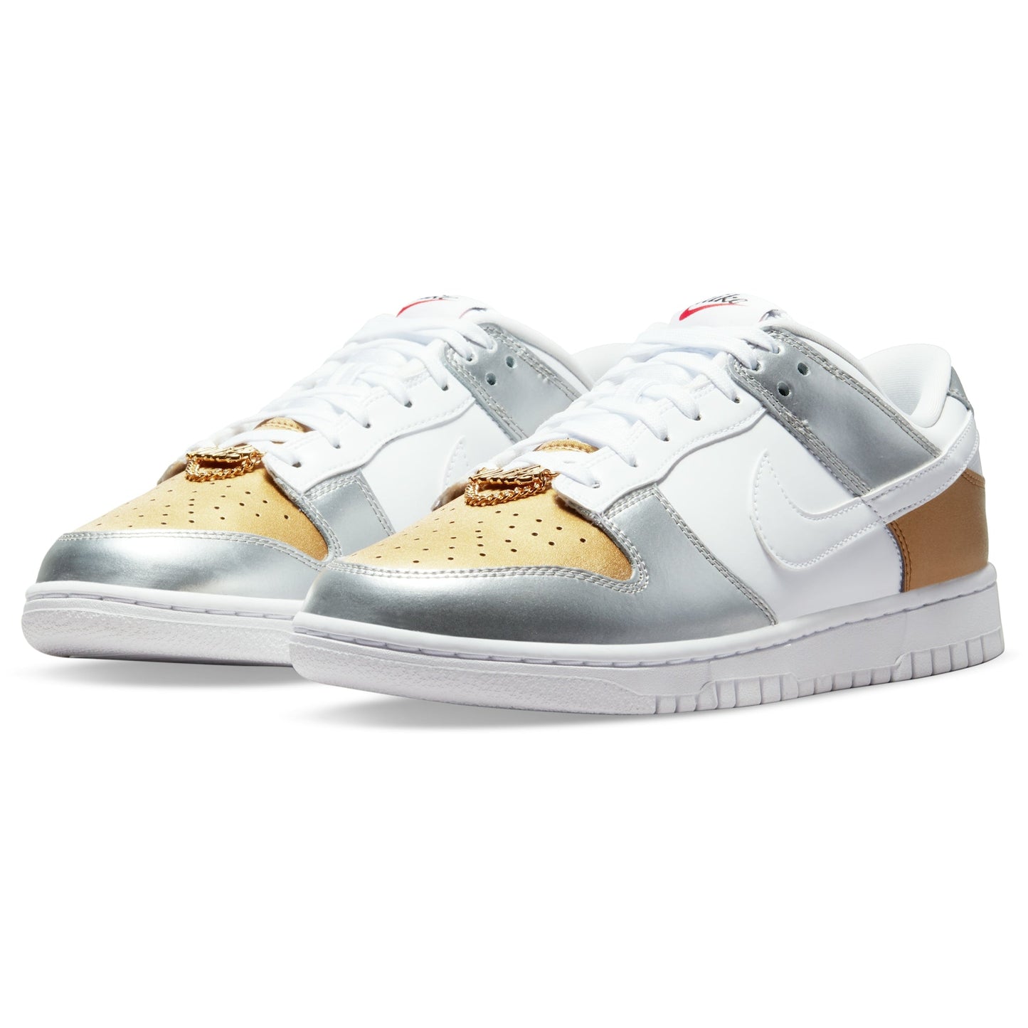 ( Women ) Nike Dunk Low SE 'White Metallic Gold Silver' DH4403-700