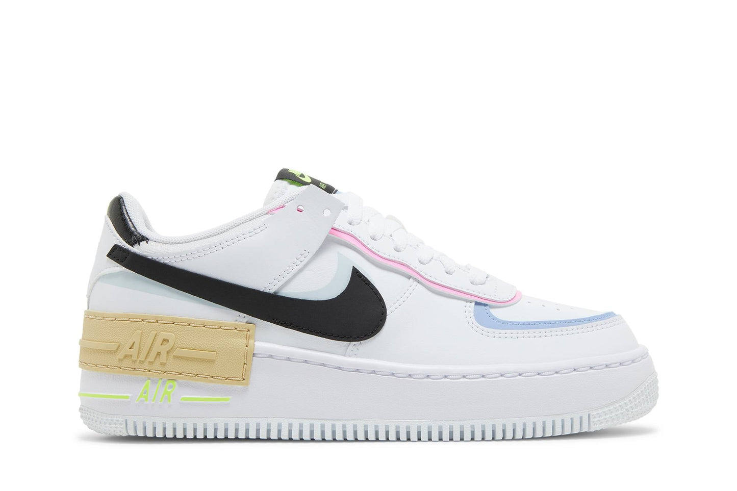 ( Women ) Nike Air Force 1 Shadow 'White Black Pastel' FJ0735-100