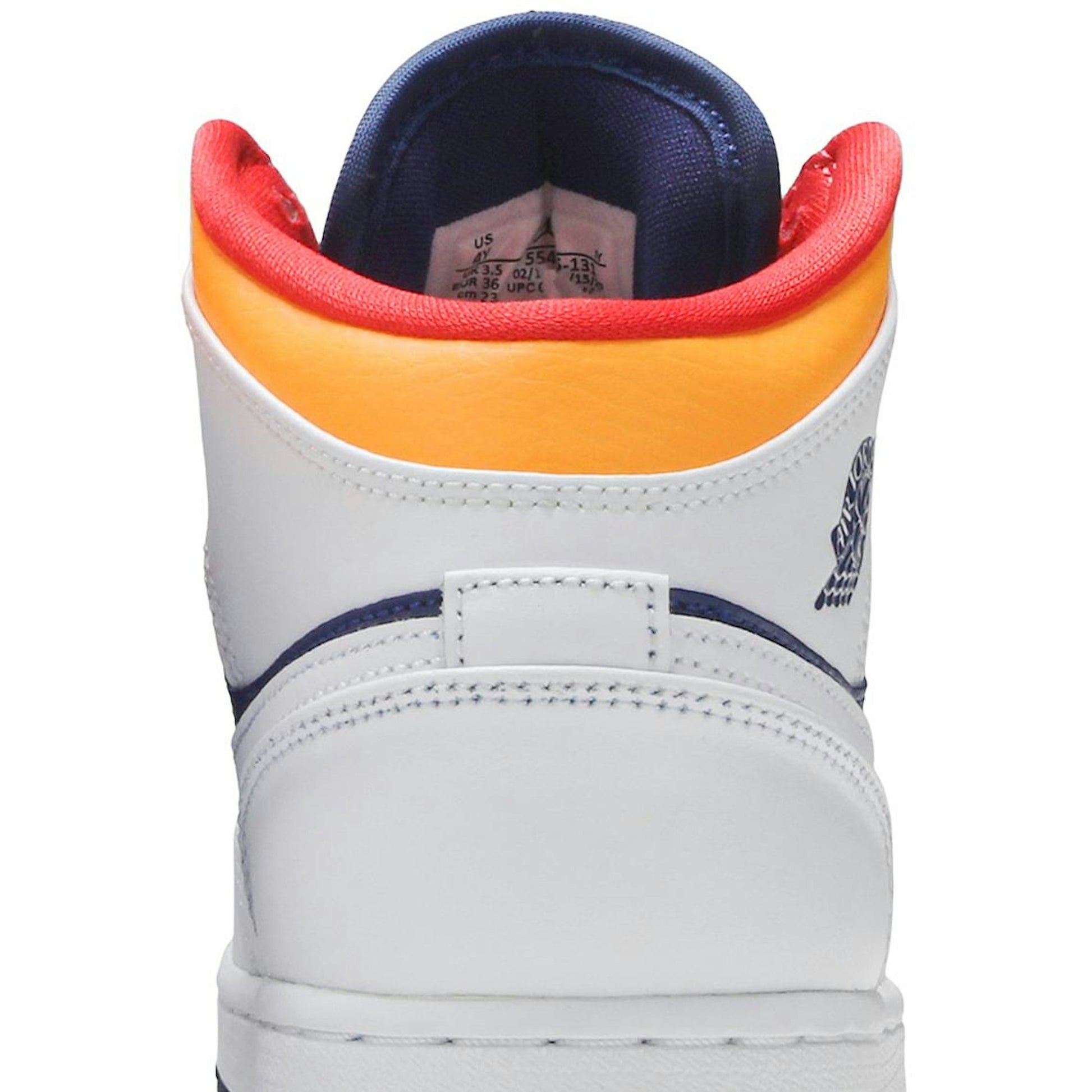 ( Grade School ) Air Jordan 1 Mid 'White Deep Royal Blue' 554725-131