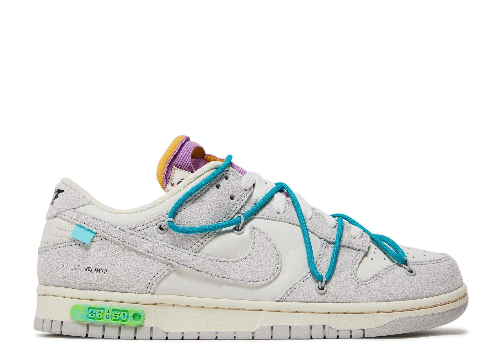 Nike Off-White X Dunk Low 'Lot 36 Of 50' Everlasting Sneaker