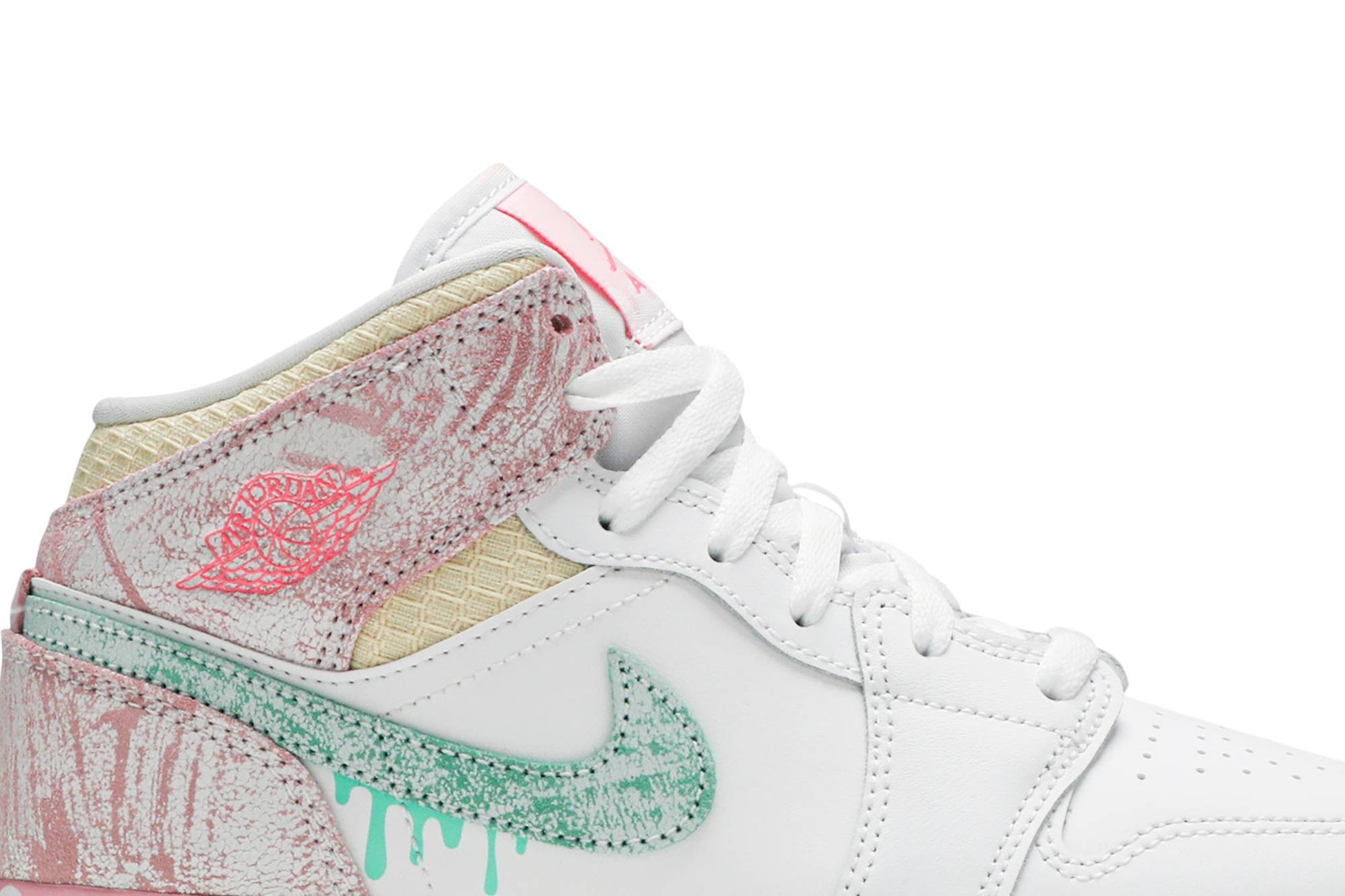 ( Grade School ) Air Jordan 1 Mid SE 'Ice Cream' DD1666-100