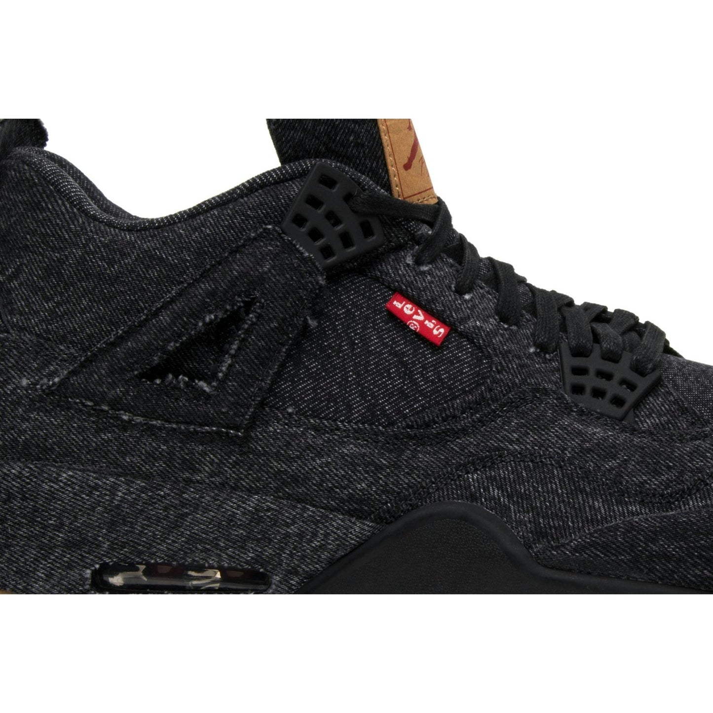 Levis X Air Jordan 4 Retro Black Denim ( Blank Tag ) AO2571-001