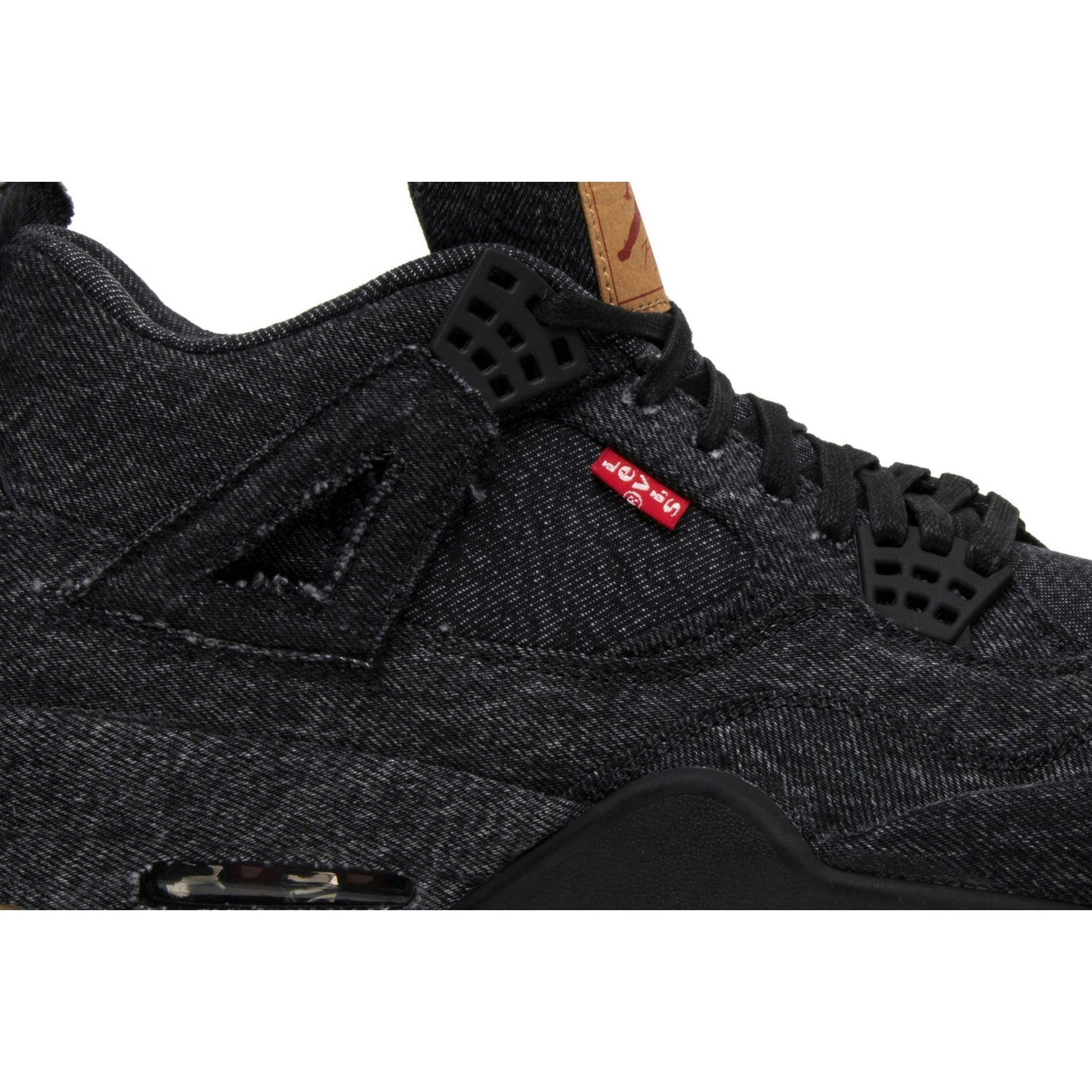 Levis X Air Jordan 4 Retro Black Denim ( Blank Tag ) AO2571-001