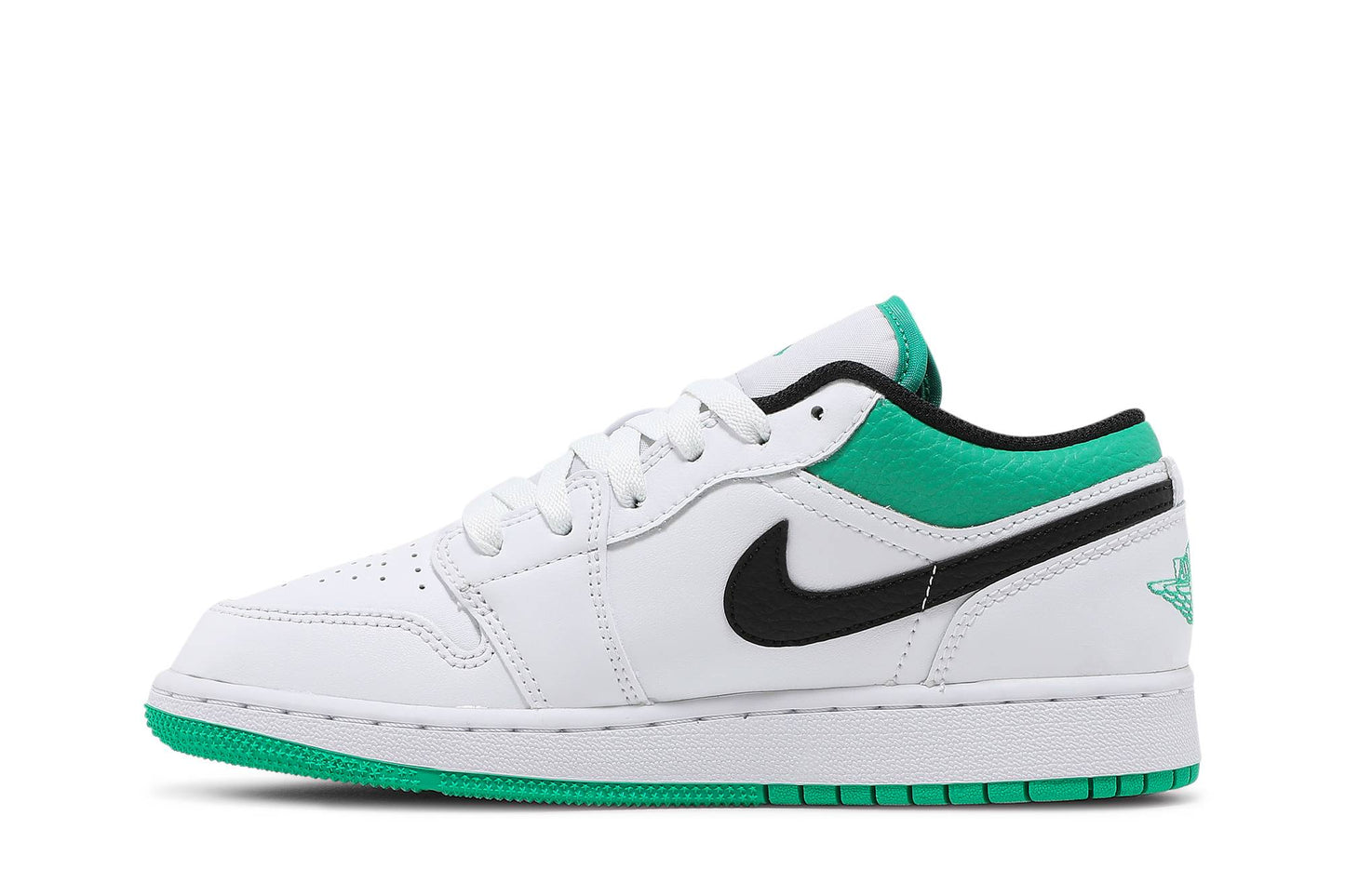 ( Grade School ) Air Jordan 1 Low 'White Lucky Green' 553560-129