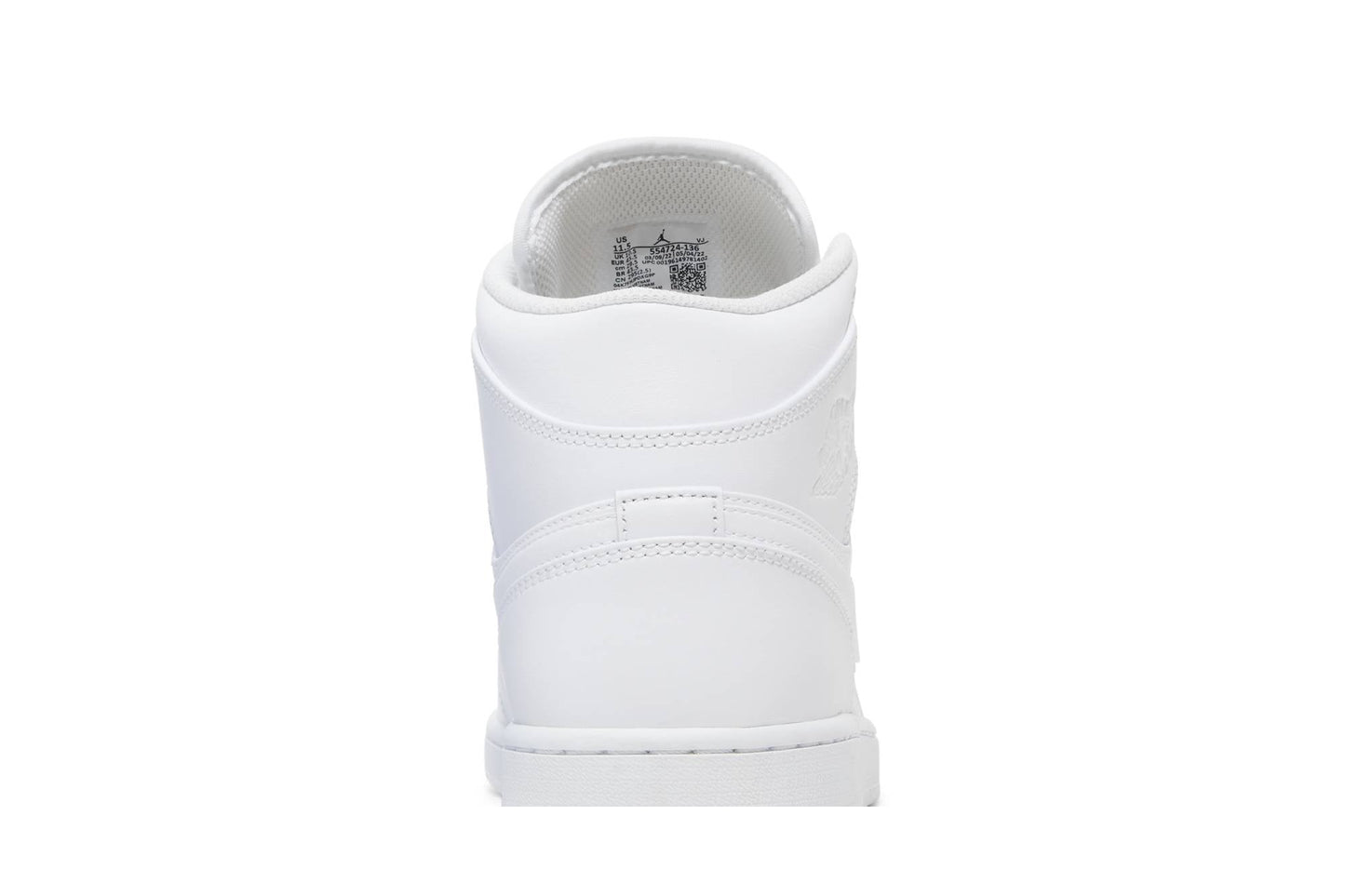 Air Jordan 1 Mid 'Triple White' 2022 554724-136