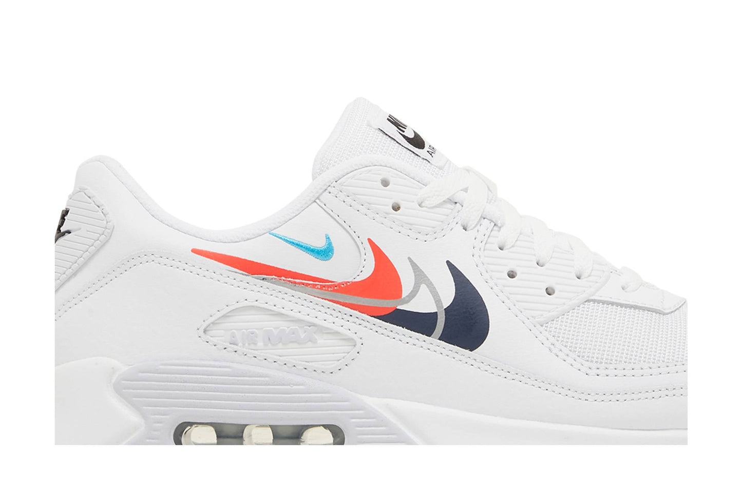 Nike Air Max 90 'Multi Swoosh – White Bright Crimson' FJ4223-100
