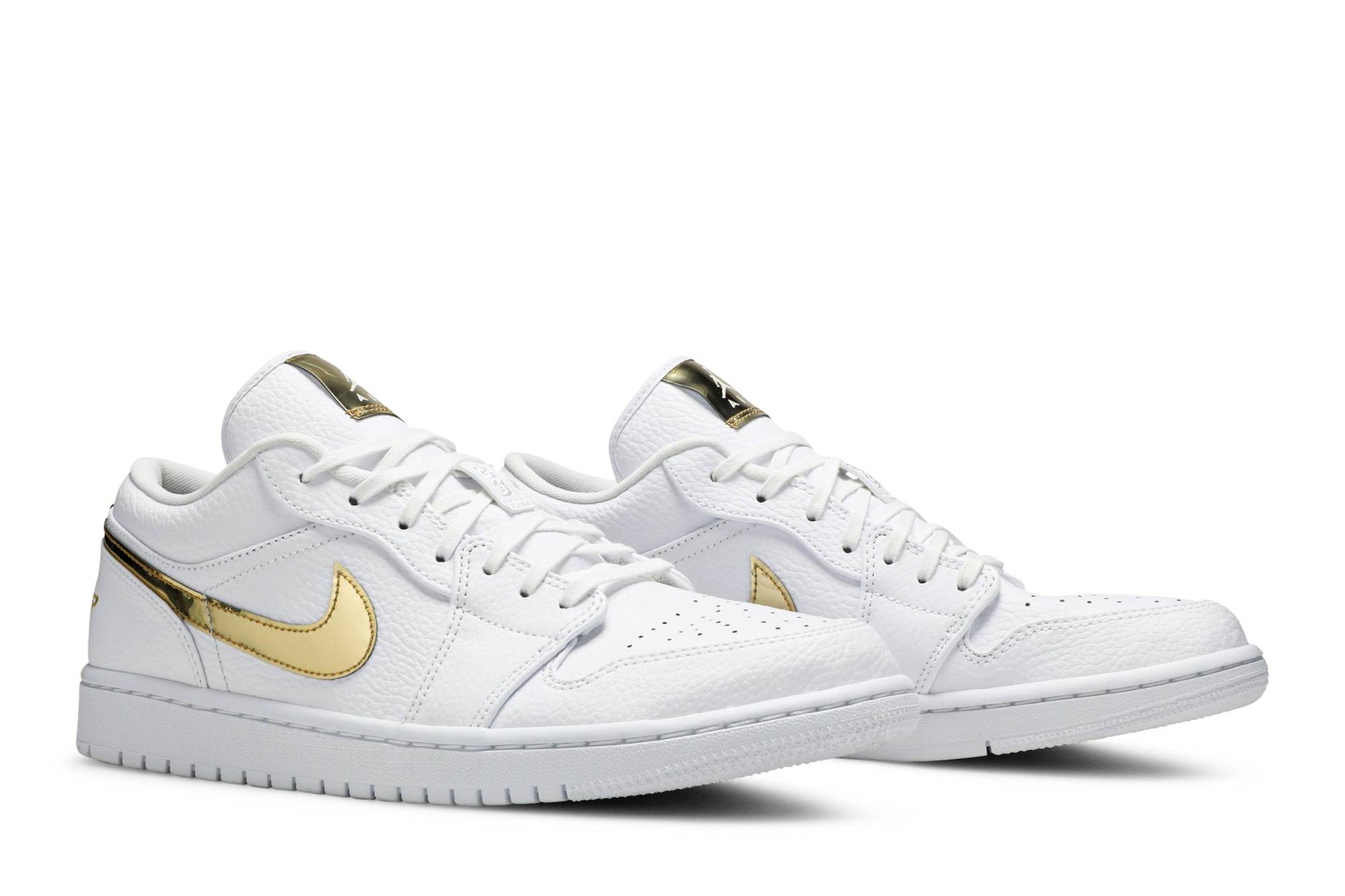 ( Women ) Air Jordan 1 Retro Low White Metallic Gold CZ4776-100
