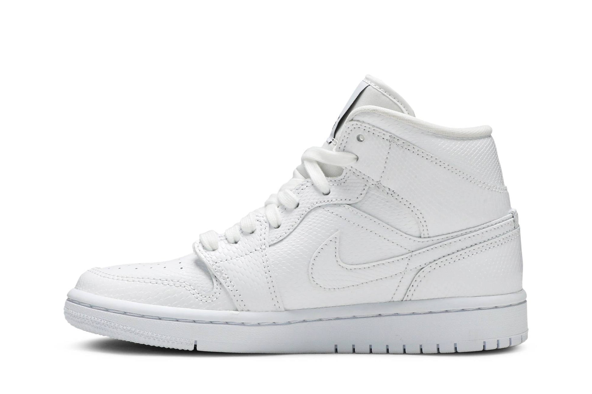 ( Women ) Air Jordan 1 Mid 'White Snakeskin' BQ6472-110