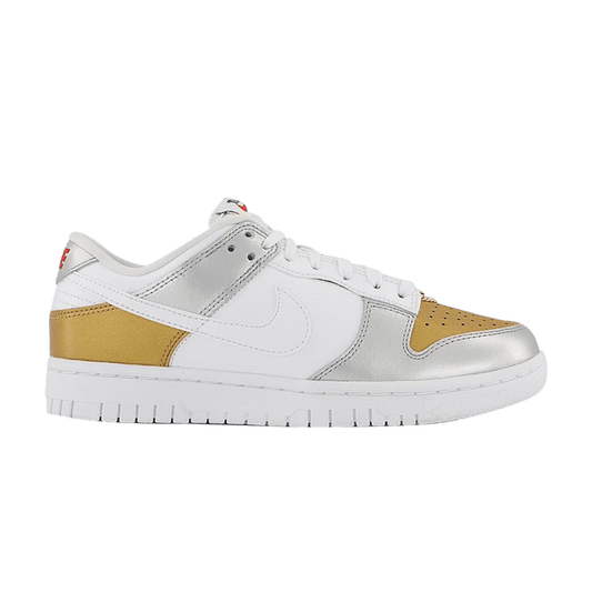 ( Women ) Nike Dunk Low SE 'White Metallic Gold Silver' DH4403-700