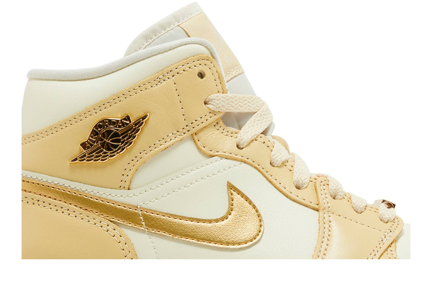 ( Women ) Air Jordan 1 Mid 'Pale Vanilla Gold' FB9892-200