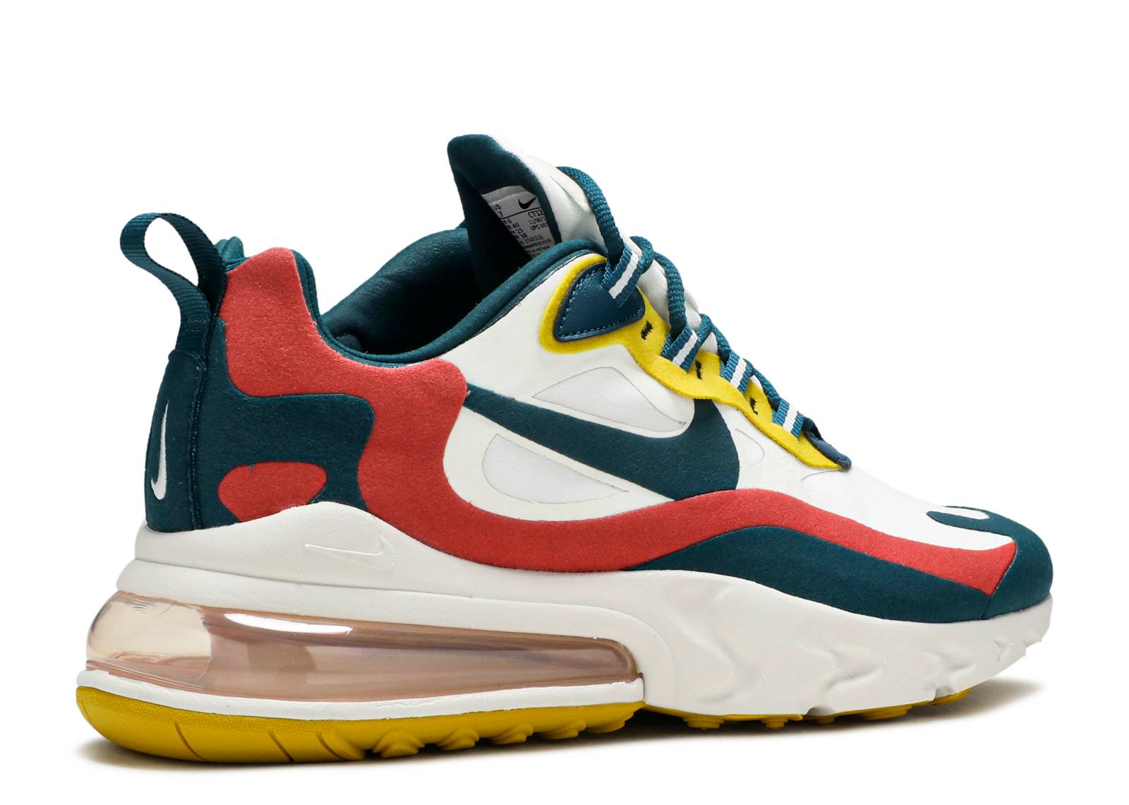 Nike Air Max 270 React White Turquoise Yellow CT1264-103