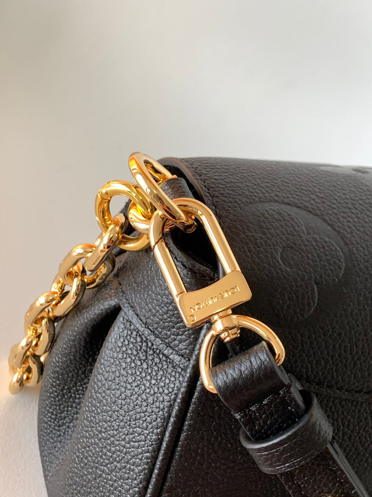 Louis Vuitton Diane Monogram Empreinte Leather Shoulder Bag - Black