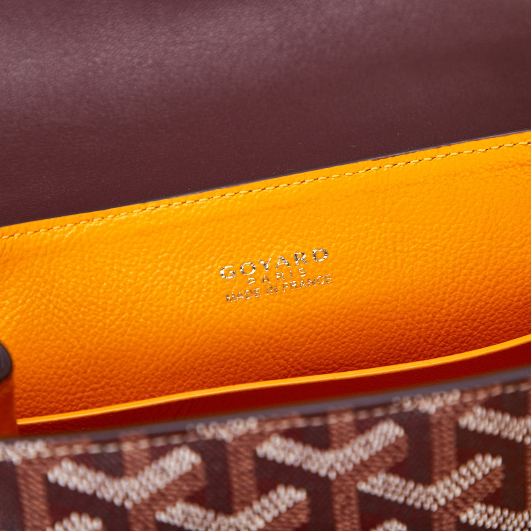 Gogy Elegant Burgundy Chevron Top Handle Shoulder Bag with Wood Handle