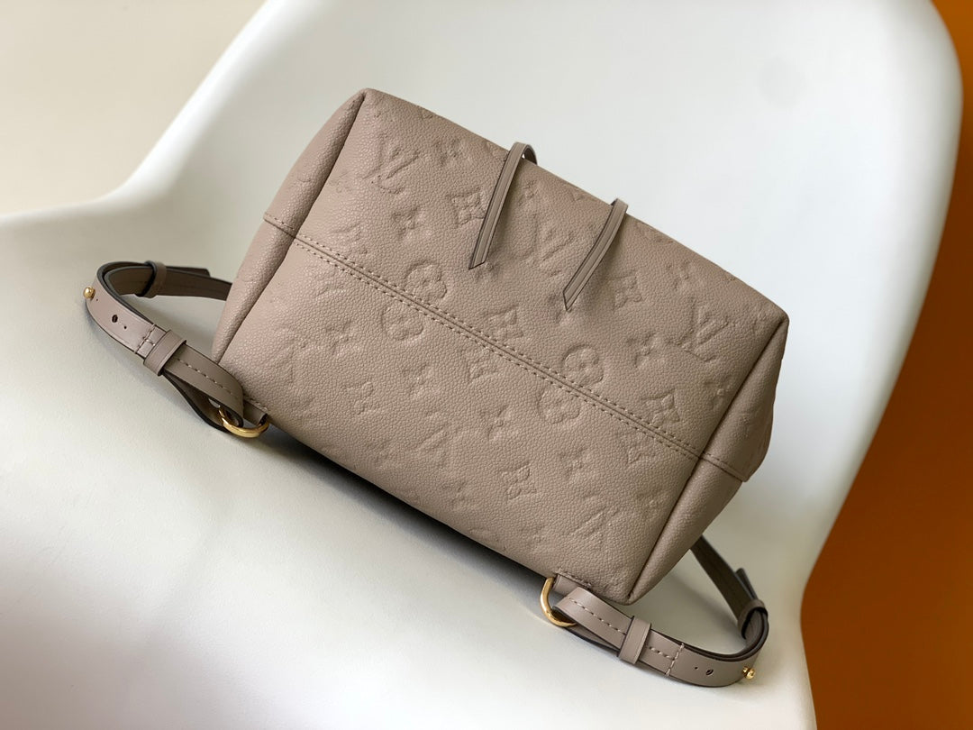 Louis Vuitton Montsouris PM Monogram Empreinte Leather Backpack - Turtledove