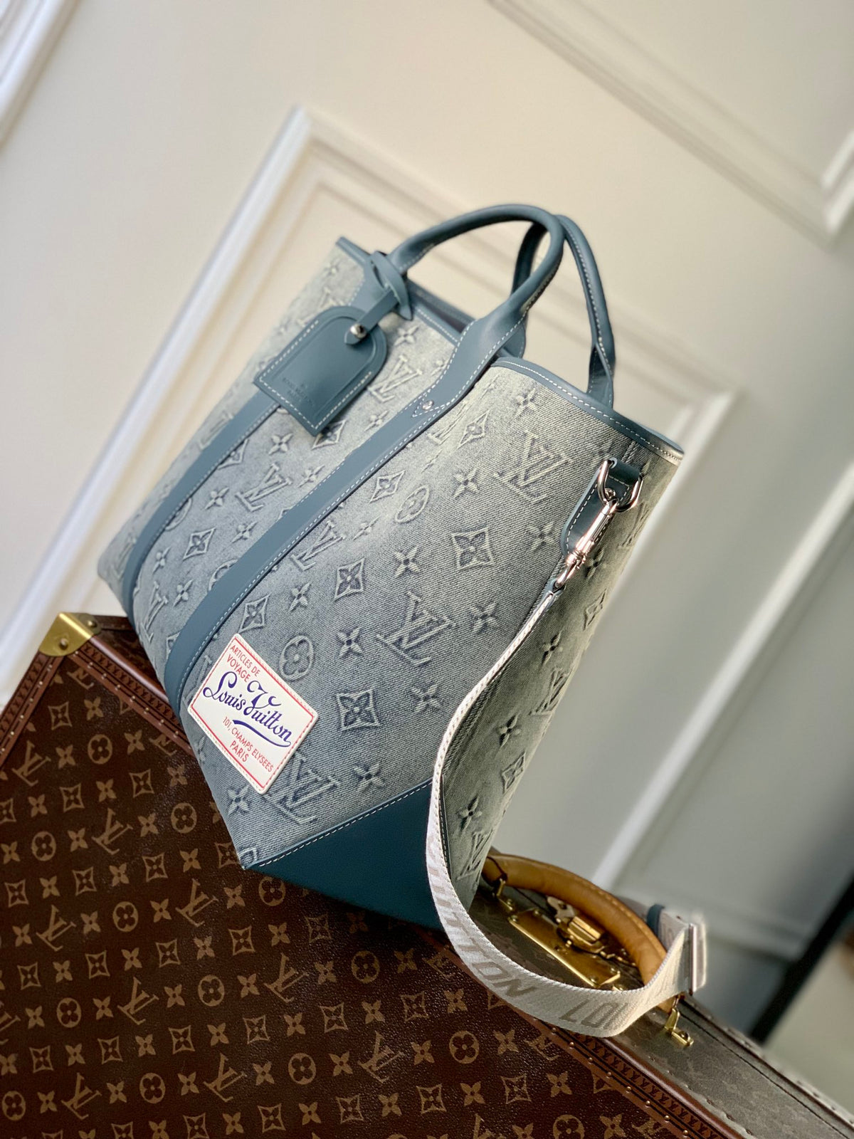 Louis Vuitton x Tyler, The Creator Monogram Craggy Slim Briefcase - Blue Denim
