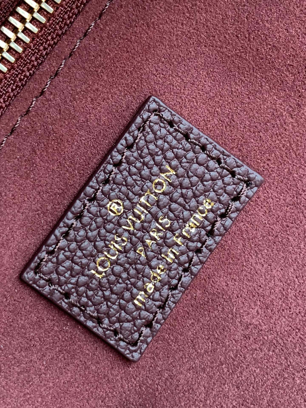 Louis Vuitton Neverfull MM Monogram Empreinte Leather Tote Bag - Burgundy