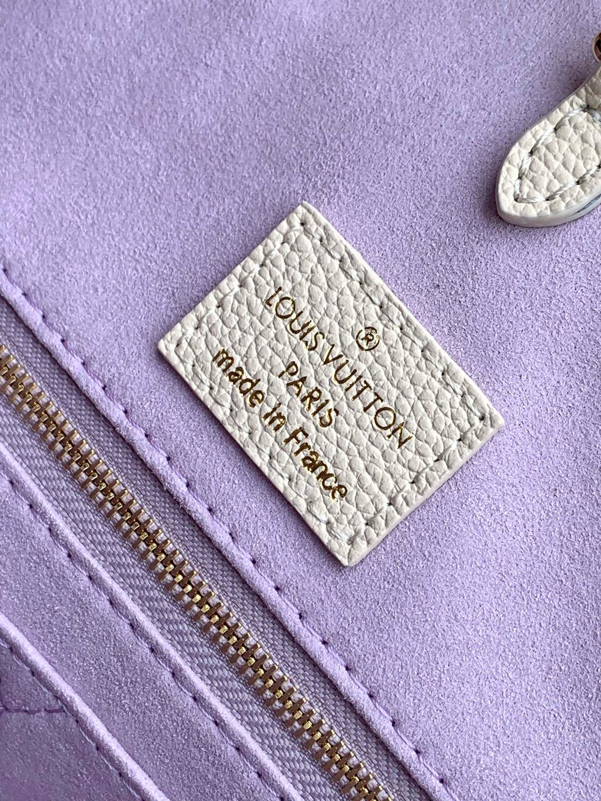 Louis Vuitton OnTheGo MM Monogram Empreinte Giant Tote Bag - Cream/Purple