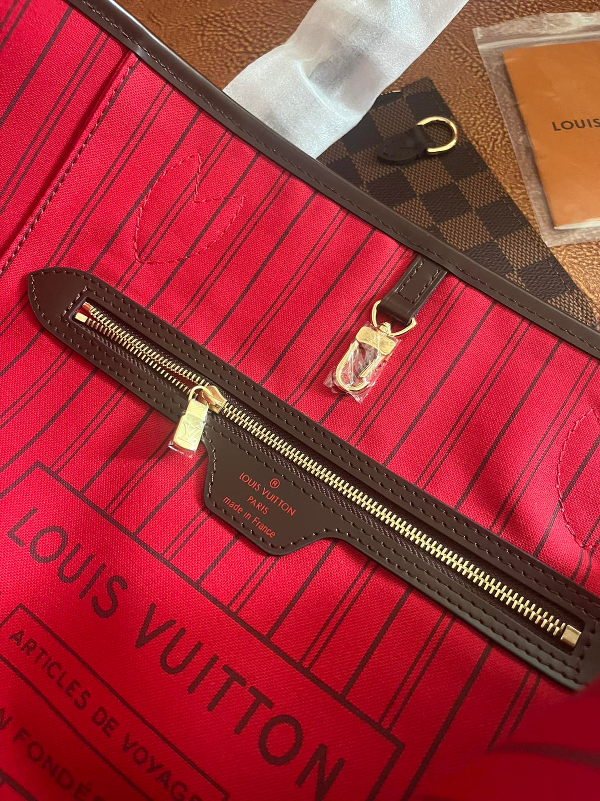 Classic Brown Checkerboard Pattern Large Tote Bag - Damier Ebene Style Shoulder Bag