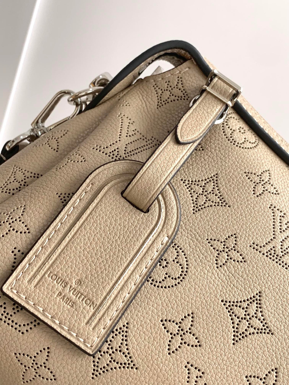 Louis Vuitton Boulogne Monogram Empreinte Leather Bag - Beige