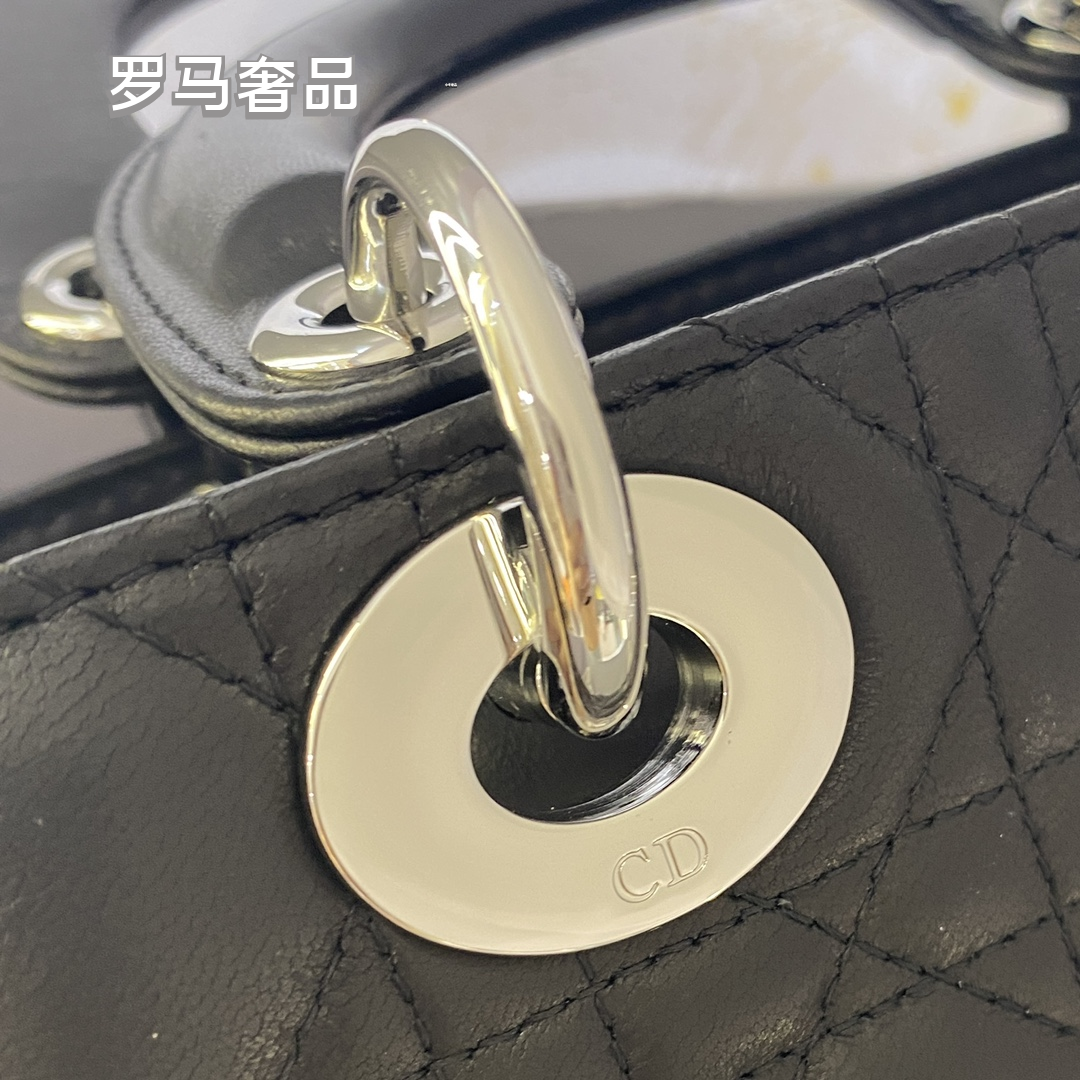 Dior Classic Beige Quilted Leather Top Handle Handbag with Gold Hardware